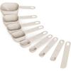 bella 9 Piece Nested Measuring Cups & Spoons Set, Stackable, 4 Cups, 4 spoons, 1 Leveler, Non-slip handles, Kitchen Cooking Baking Measuring Set, BPA Free, Dishwasher Safe, Oatmilk(Oatmilk)