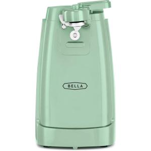 bella Automatic Can Opener​, Hands Free, Battery Operated, Cordless, Stainless steel blade to open any Size Can with Magnet to Safely Remove Lid, Seamless Opening Decreases Sharp Edges, Slate(Sage)